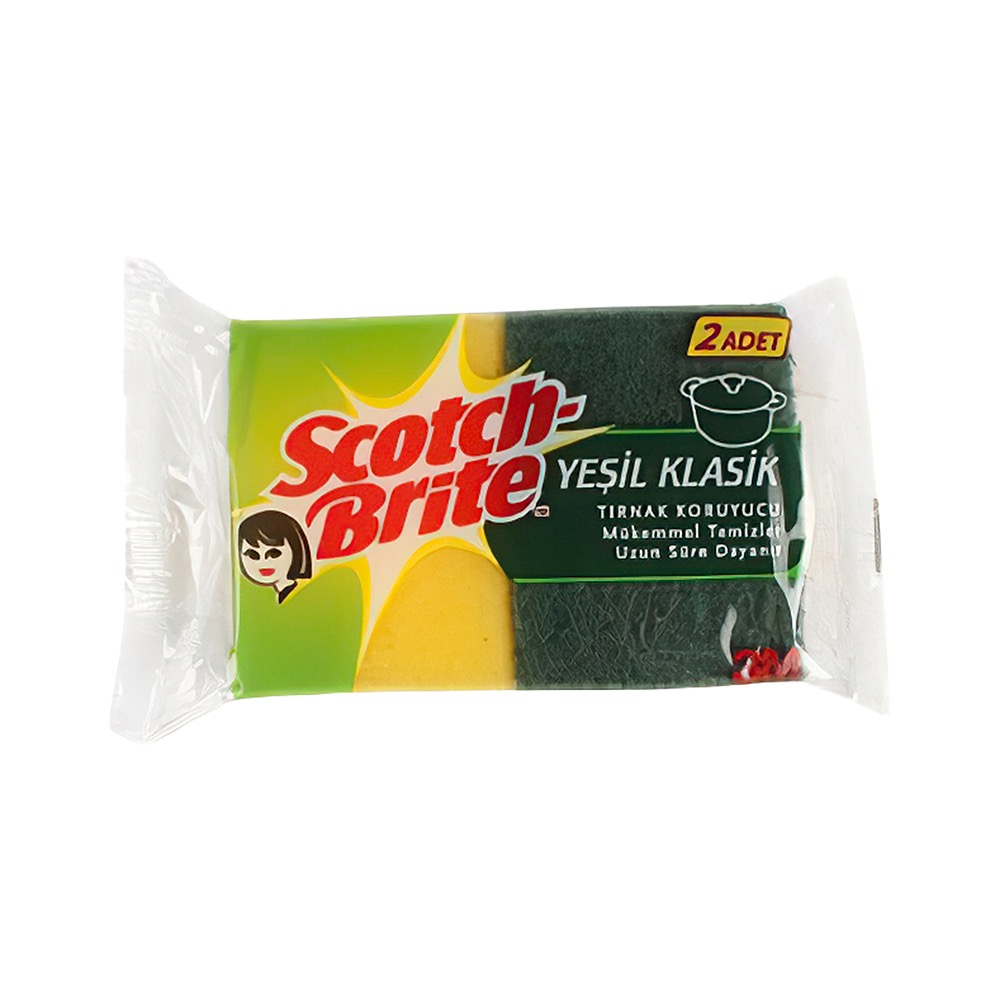 Scotch-Brite Yeşil Klasik Tırnak Koruyucu Sünger (2'li)