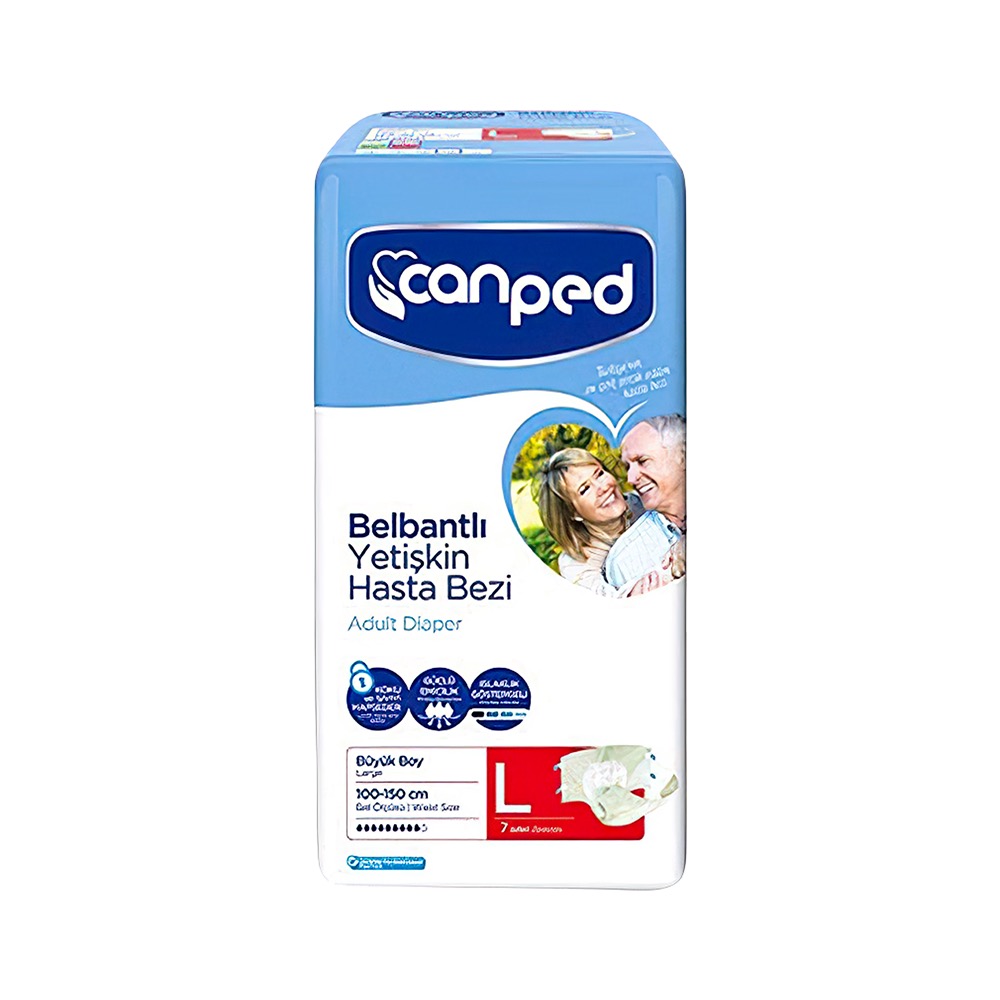 Canped BelBantlı Hasta Bezi Large (7'li)