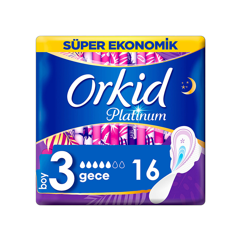 Orkid Platinum Gece Hijyenik Ped (16'lı)