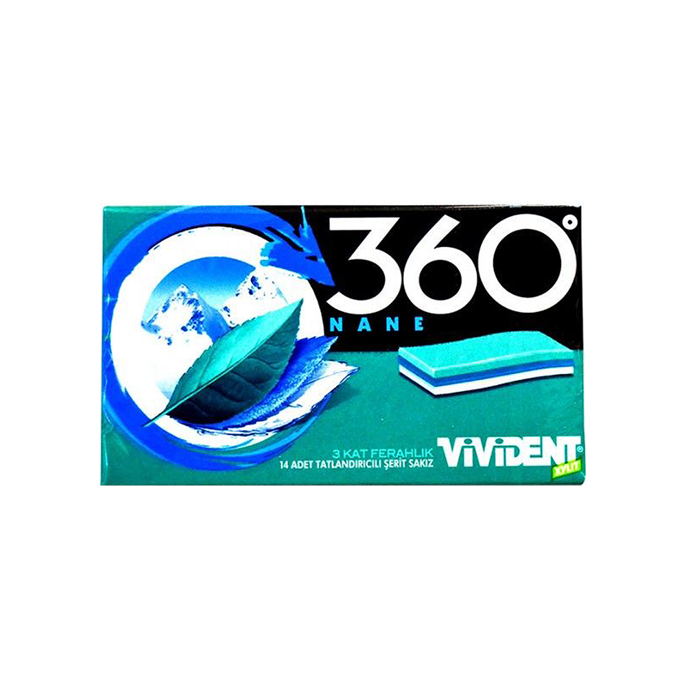 Vivident 360 Nane Tatlandırıcılı Şerit Sakız (14'lü)