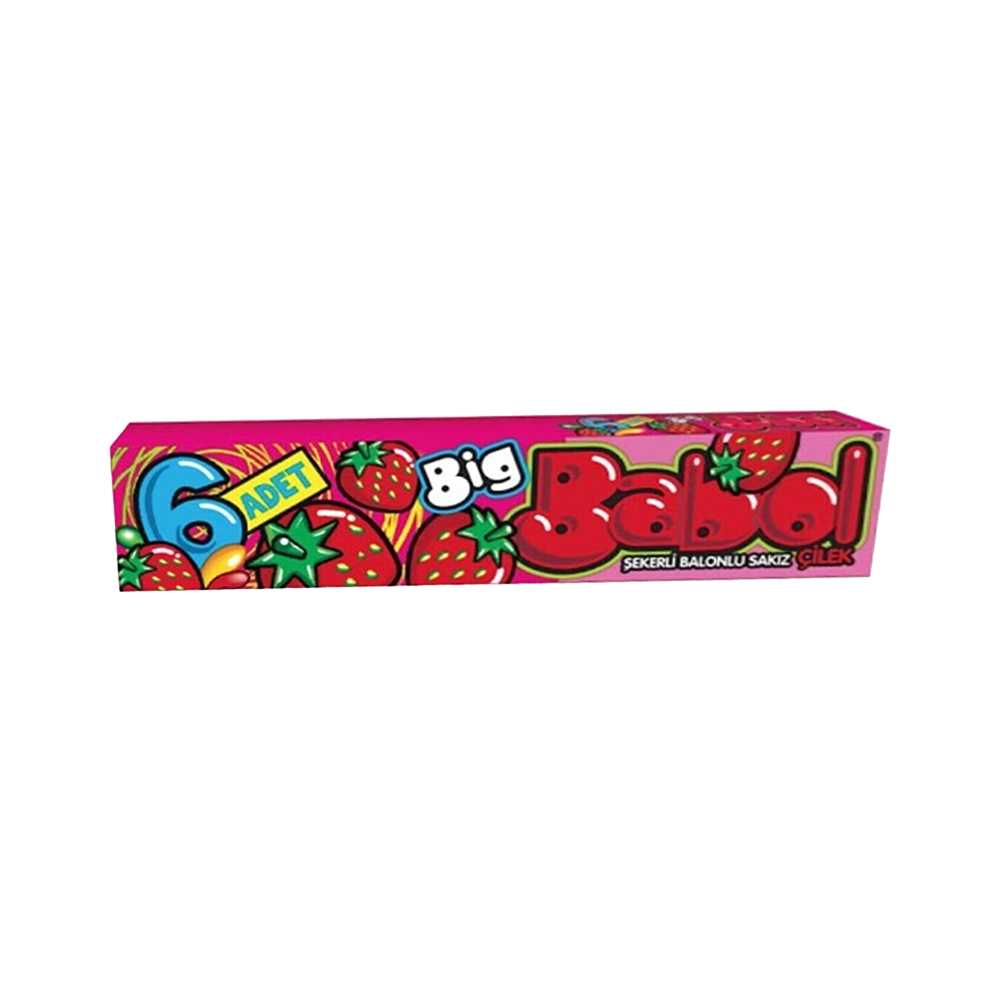 Big Babol Çilek Aromalı Sakız (6'lı)