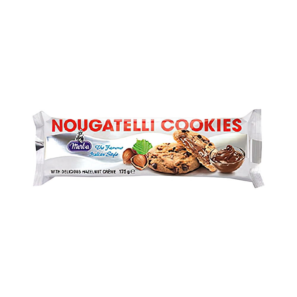 Merba Nougatelli Cookies Çikolata Parçacıklı Fındıklı (175 g)