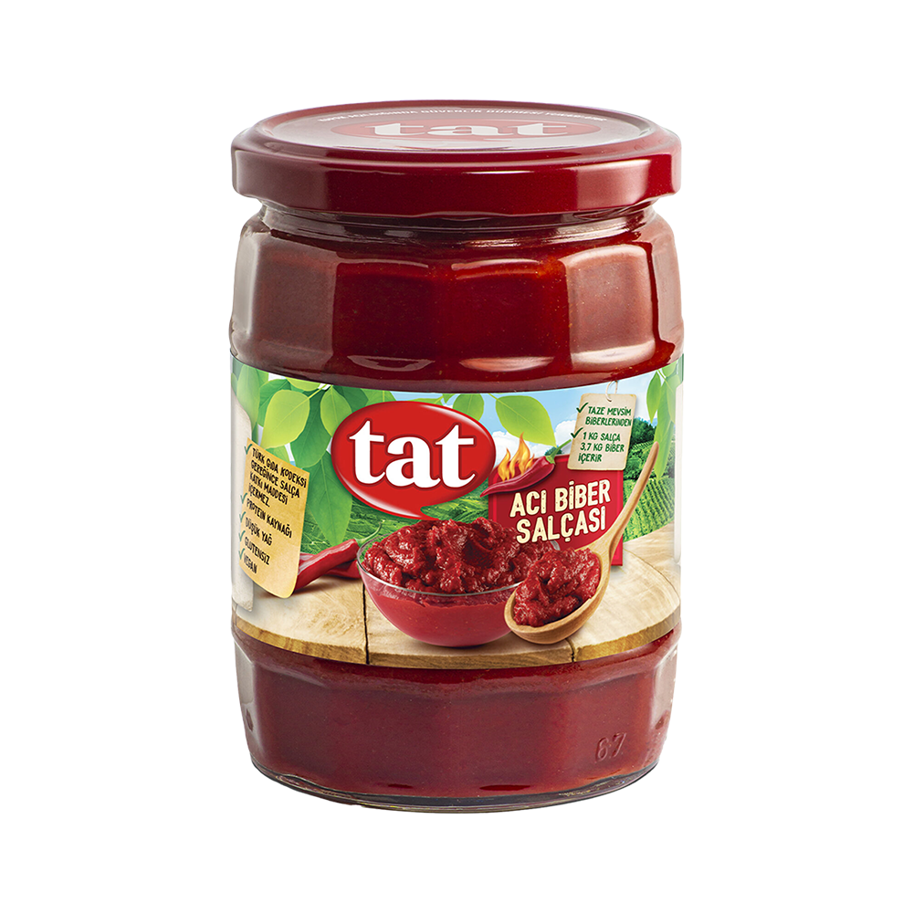 Tat Acı Biber Salçası Cam (550 g)