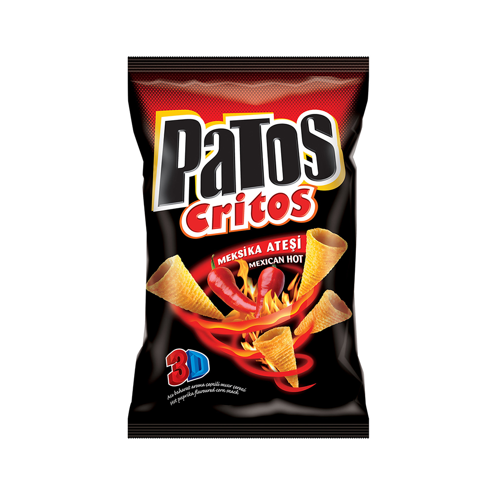 Patos Critos Acı Baharat Aromalı Patates Cipsi (115 g)