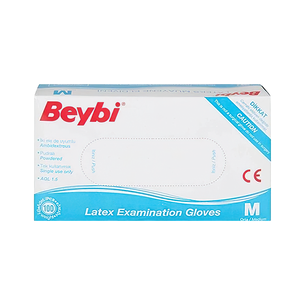 Beybi Pudrasız Muayene Eldiveni M (100'lü)