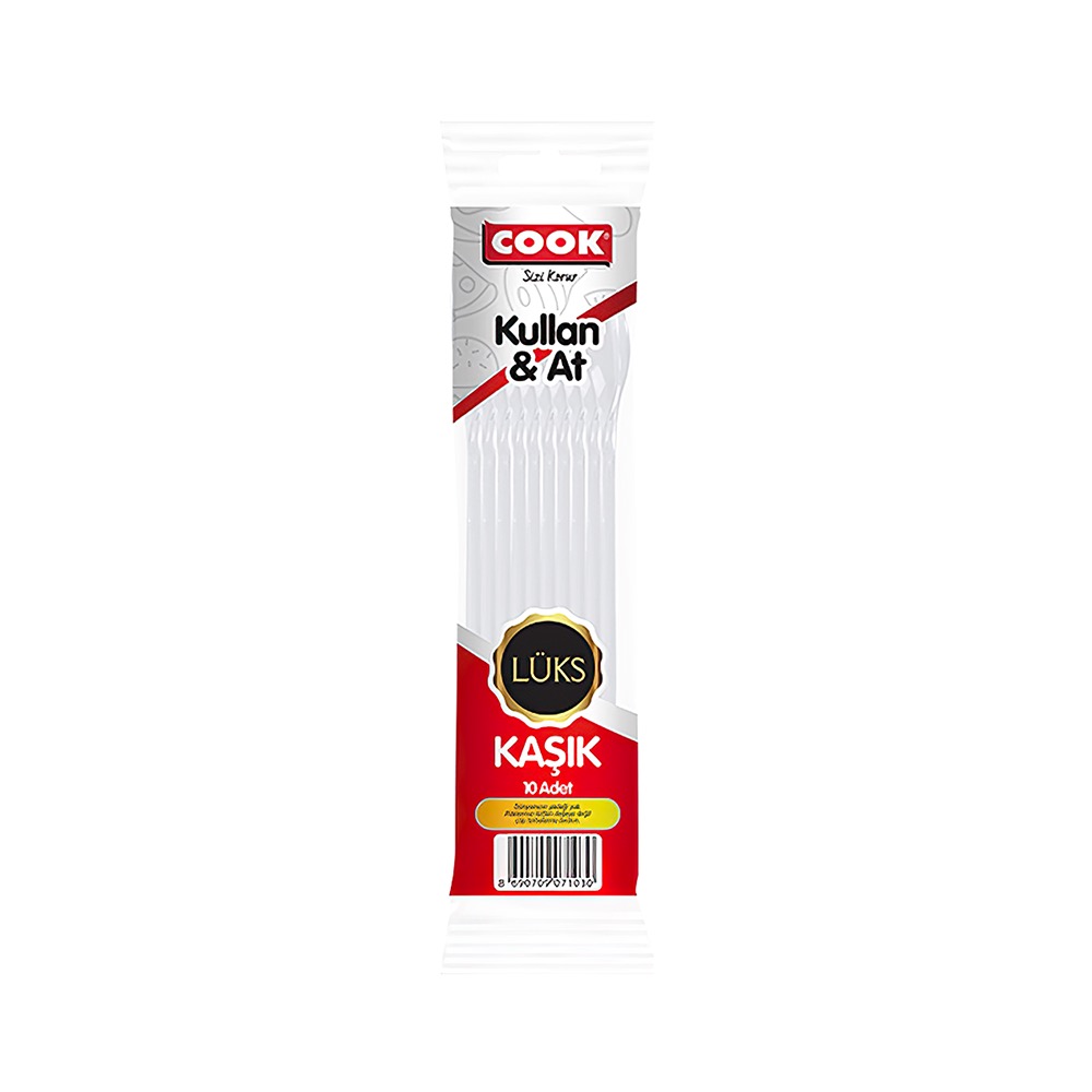Cook Lüks Plastik Kaşık (10'lu)