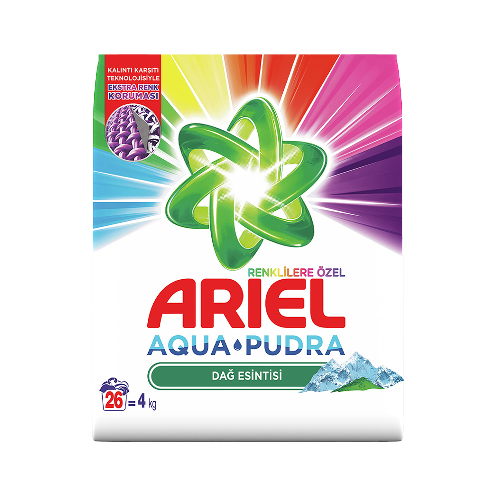 Ariel Renklilere Özel Aqua Pudra Dağ Esintisi (4 kg)