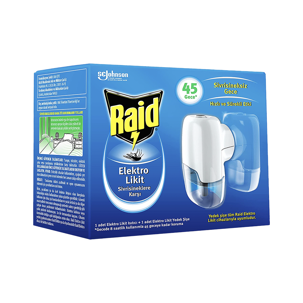 Raid Süper Elektrolikit Cihazı + Likit Şişesi (27,4 ml)