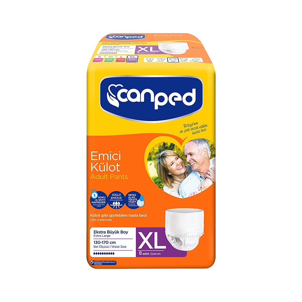 Canped Emici Külot Yetişkin Bezi Ekstra Büyük Boy (8'li)