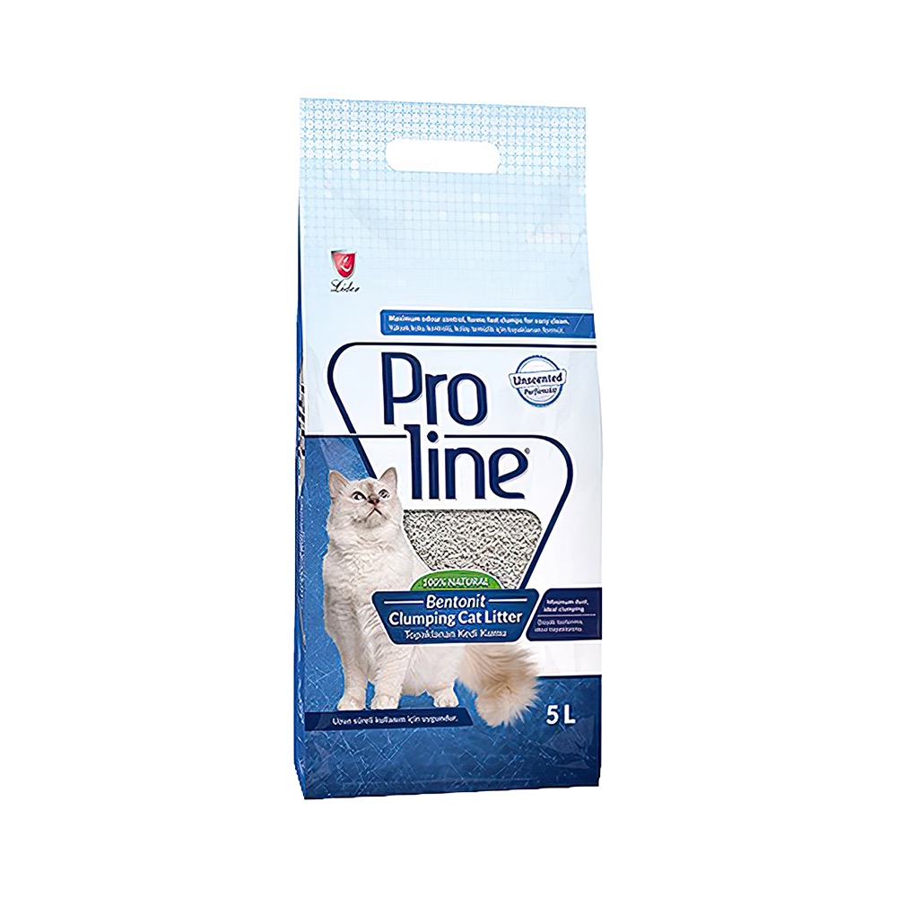 Proline İnce Taneli Süper Topaklanan Parfümsüz Bentonit Kedi Kumu (5 L)
