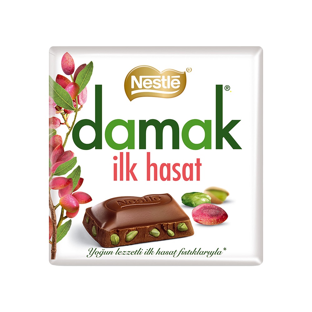 Nestlé Damak İlk Hasat Antep Fıstıklı Sütlü Çikolata (60 g)