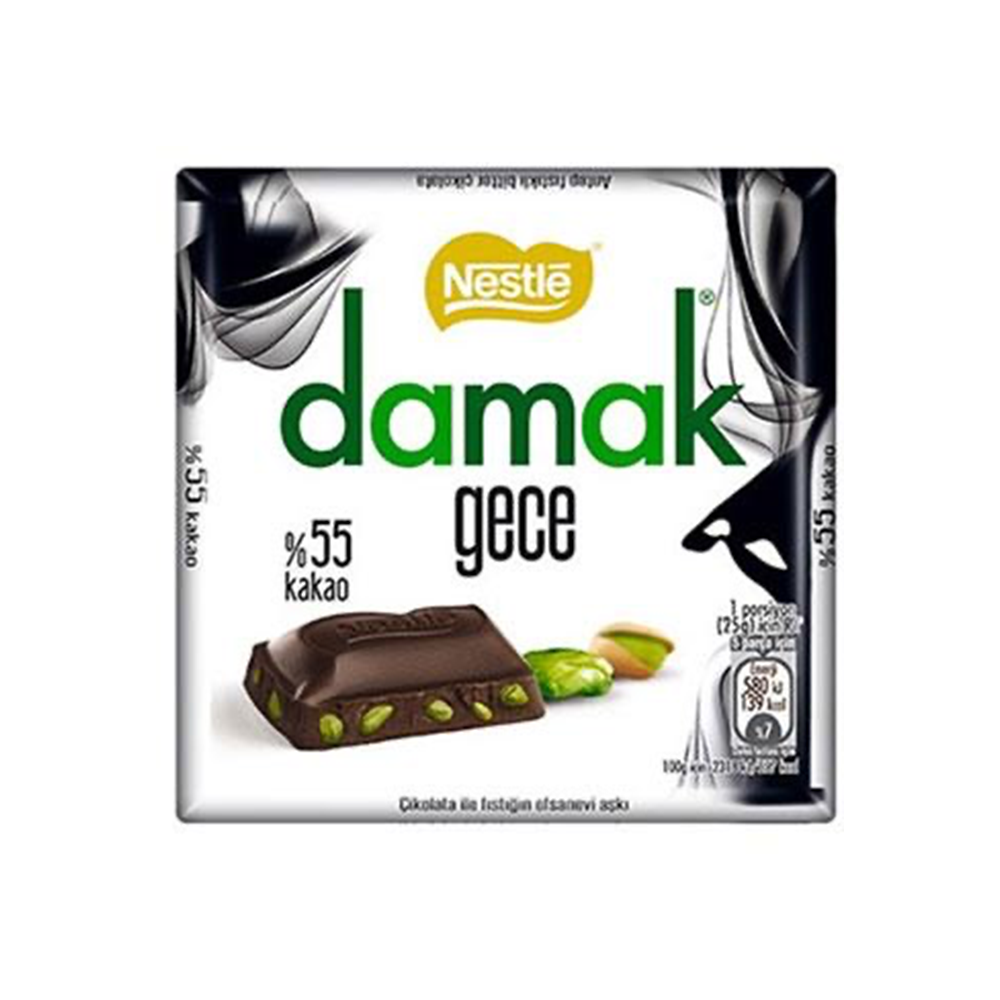 Nestlé Damak Gece Antep Fıstıklı %55 Bitter Çikolata (60 g)