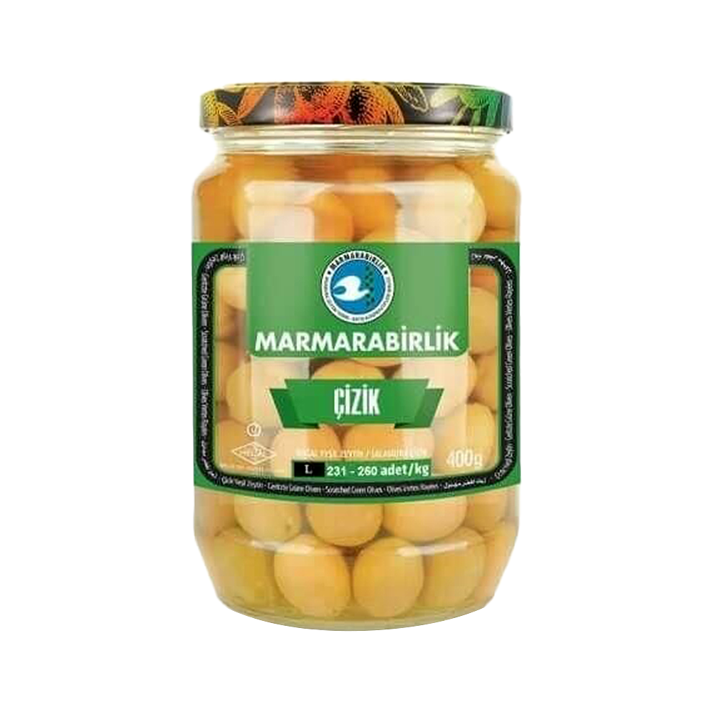 Marmarabirlik Yeşil Zeytin Çizik (400 g)