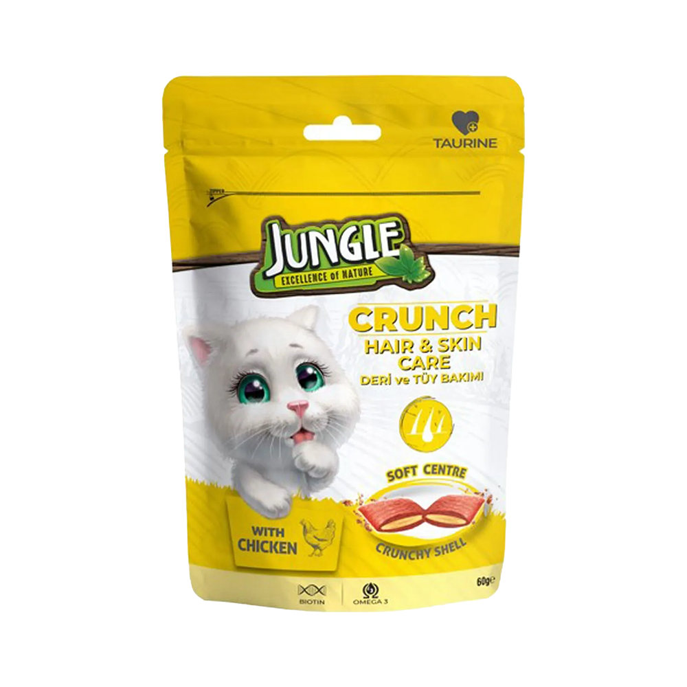 Jungle Crunch Deri ve Tüy Bakımı Kedi Maması (60 g)