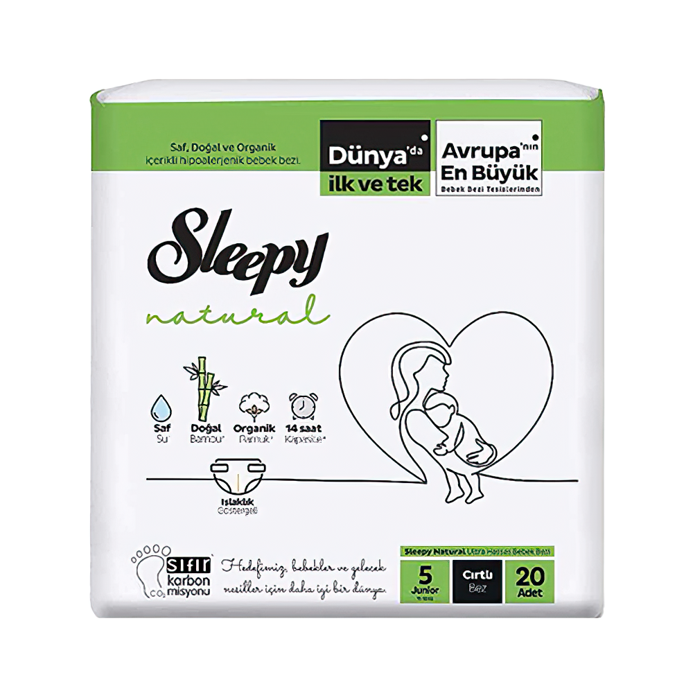 Sleepy Natural Jumbo Bebek Bezi No: 5 (20 Adet)