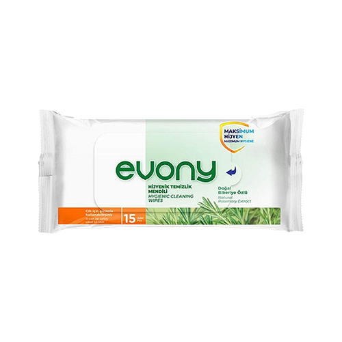 Evony Hijyenik Temizleme Mendili (3 x 15 Adet)