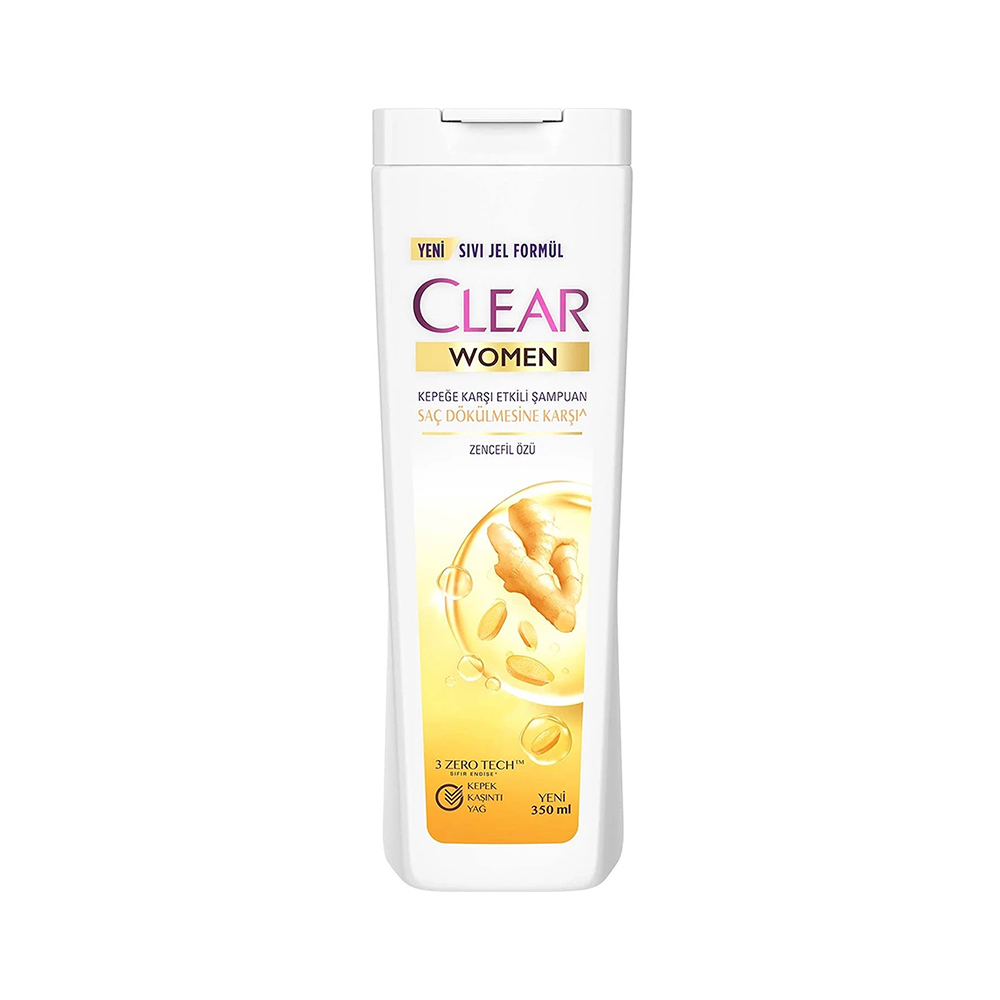 Clear Women Saç Dökülmesine Karşı Zencefil Özü Kepeğe Karşı Etkili Şampuan (350 ml)