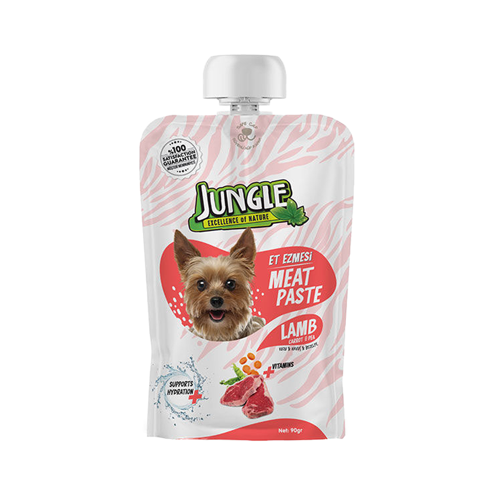 Jungle Kuzu Etli Havuçlu Köpek Pouch Yaş Mama (90 g)