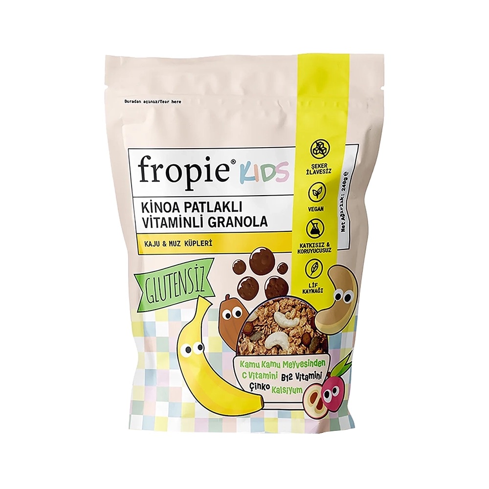 Fropie Kids Kino Patlaklı ve Muzlu Granola (240 g)