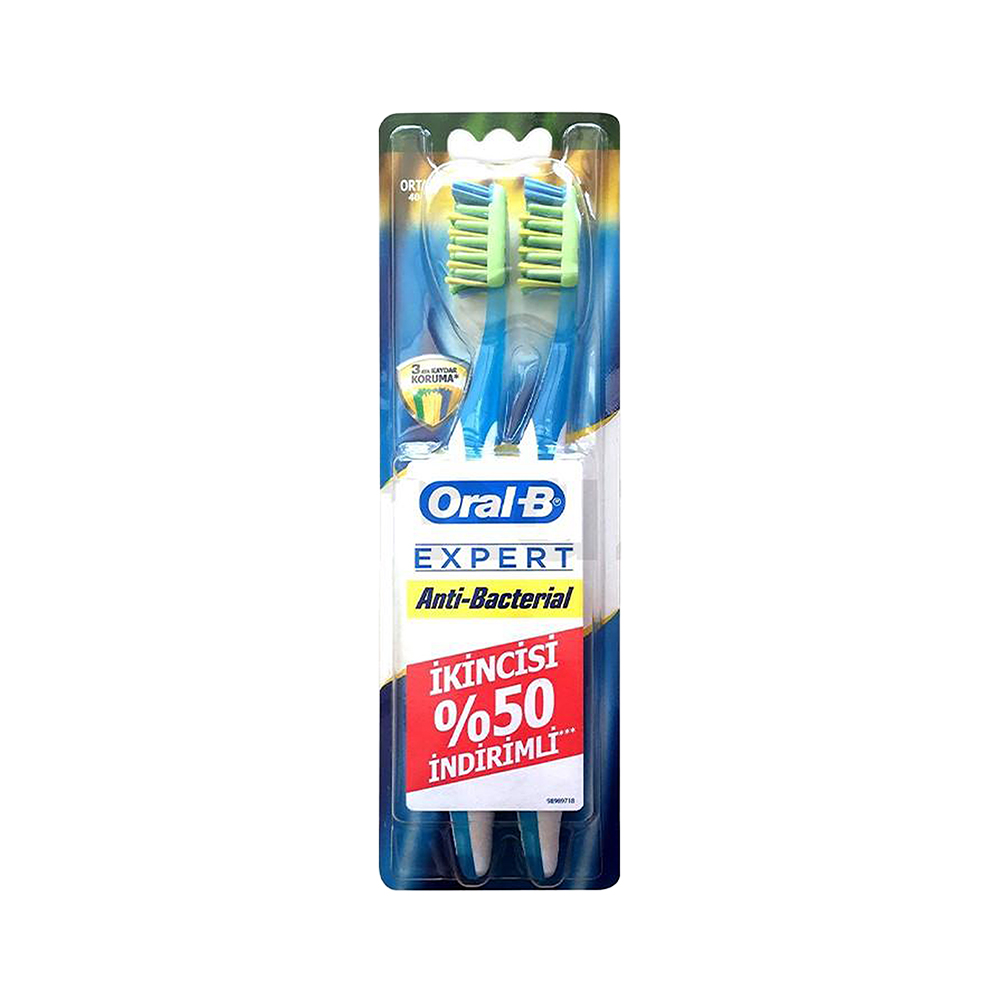 Oral-B Expert Antibakteriyel 1+1 Medium 40 Diş Fırçası