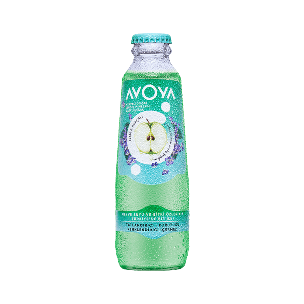 Avoya Elma & Adaçayı Aromalı Mineralli Gazlı İçecek (200 ml)