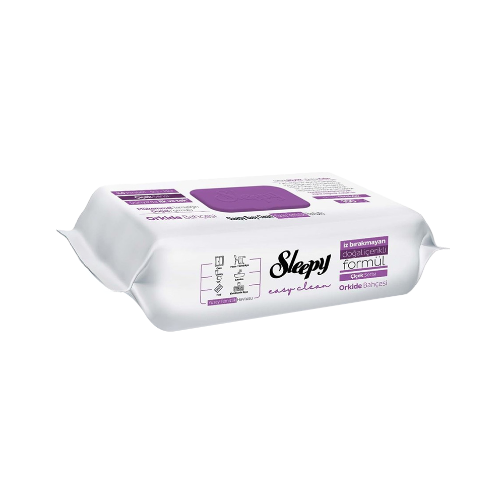 Sleepy Easy Clean Orkide Bahçesi Yüzey Temizlik Havlusu (100'lü)