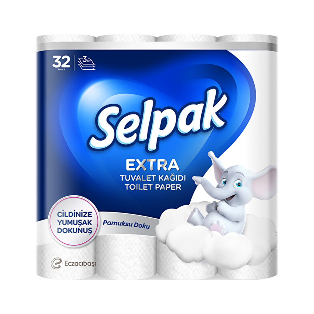 Selpak Extra Tuvalet Kağıdı Pamuksu Doku (32'li)❌❌❌