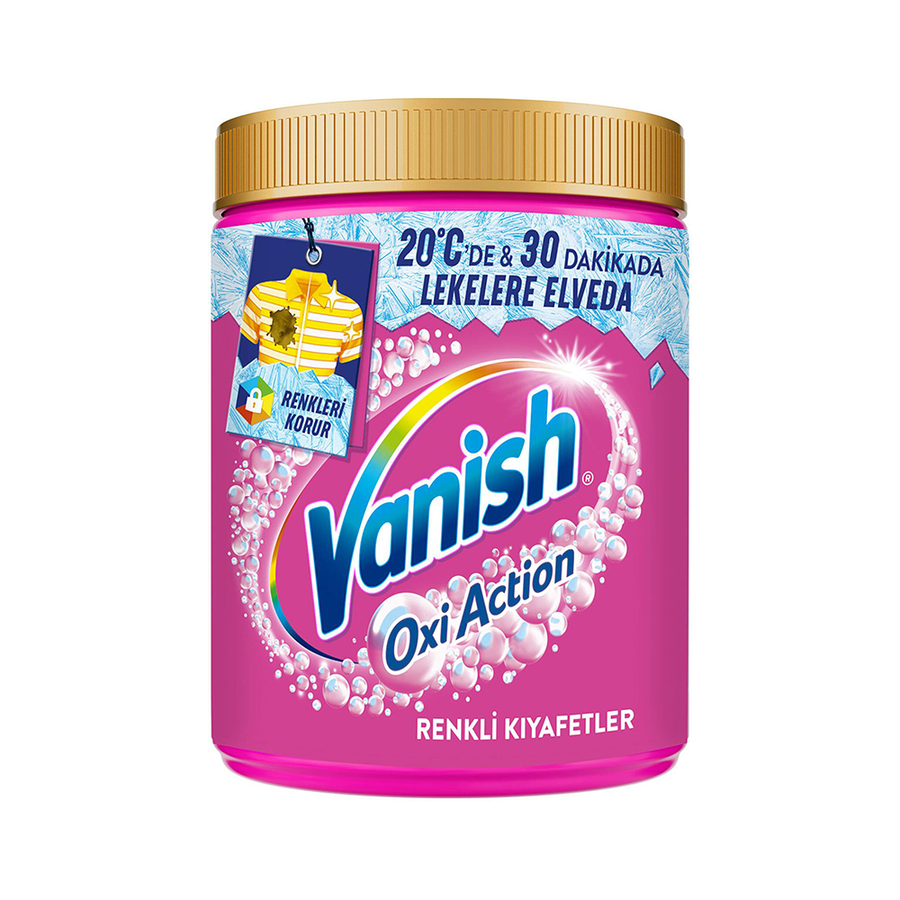 Vanish Oxi Action Multipower Renkliler İçin Deterjan Güçlendirici Toz ve Leke Çıkarıcı (480 g)