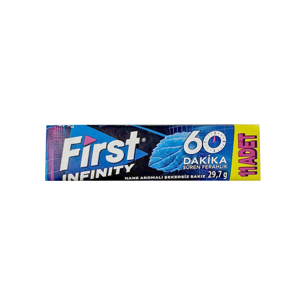 First 60 Dakika Nane Aromalı Şekersiz Sakız (29,7 g)