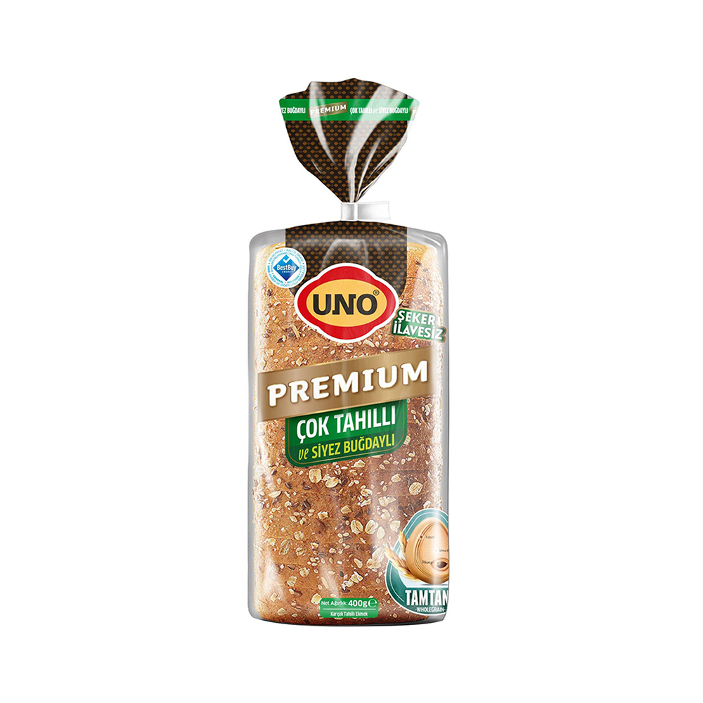 UNO Premium Çok Tahıllı ve Siyez Buğdaylı Ekmek (400 g)