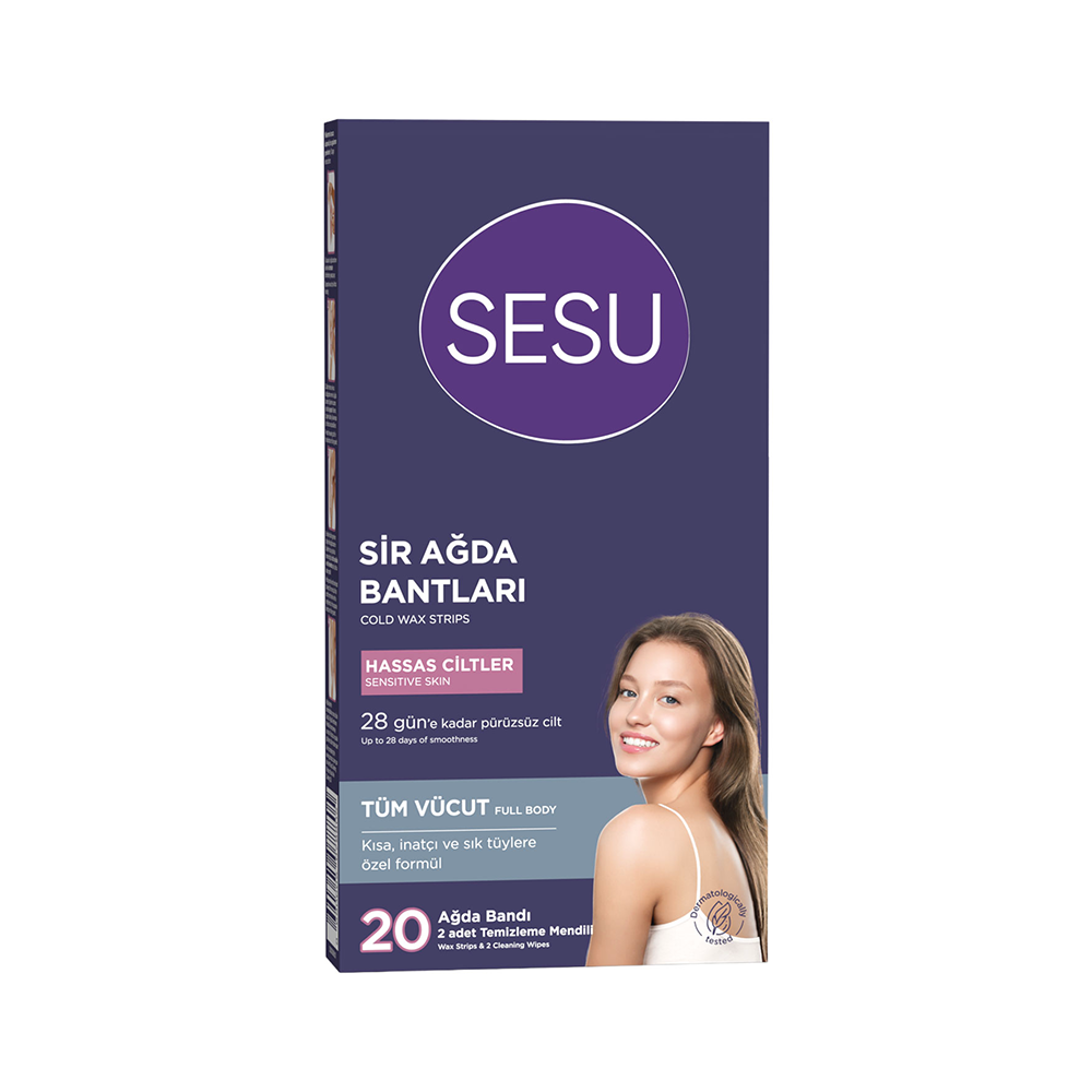 Sesu Tüm Vücut Hassas Ağda Bandı (20'li)