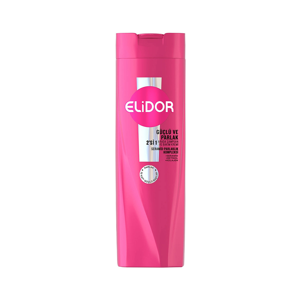 Elidor Güçlü ve Parlak 2'si 1 Arada Şampuan ve Saç Bakım Kremi (400 ml)