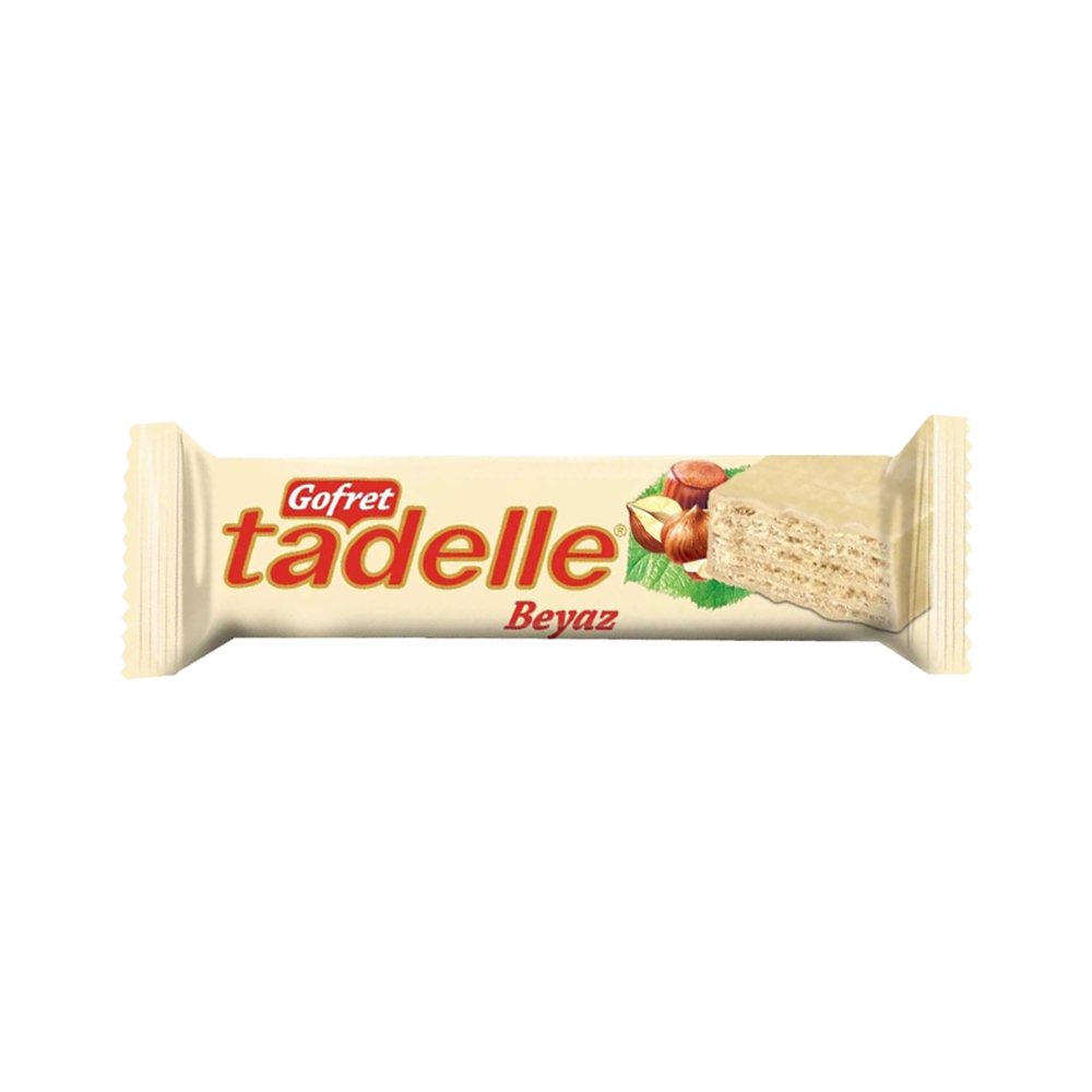 Tadelle Beyaz Çikolata Kaplamalı Süt Krema Dolgulu Gofret (28 g)