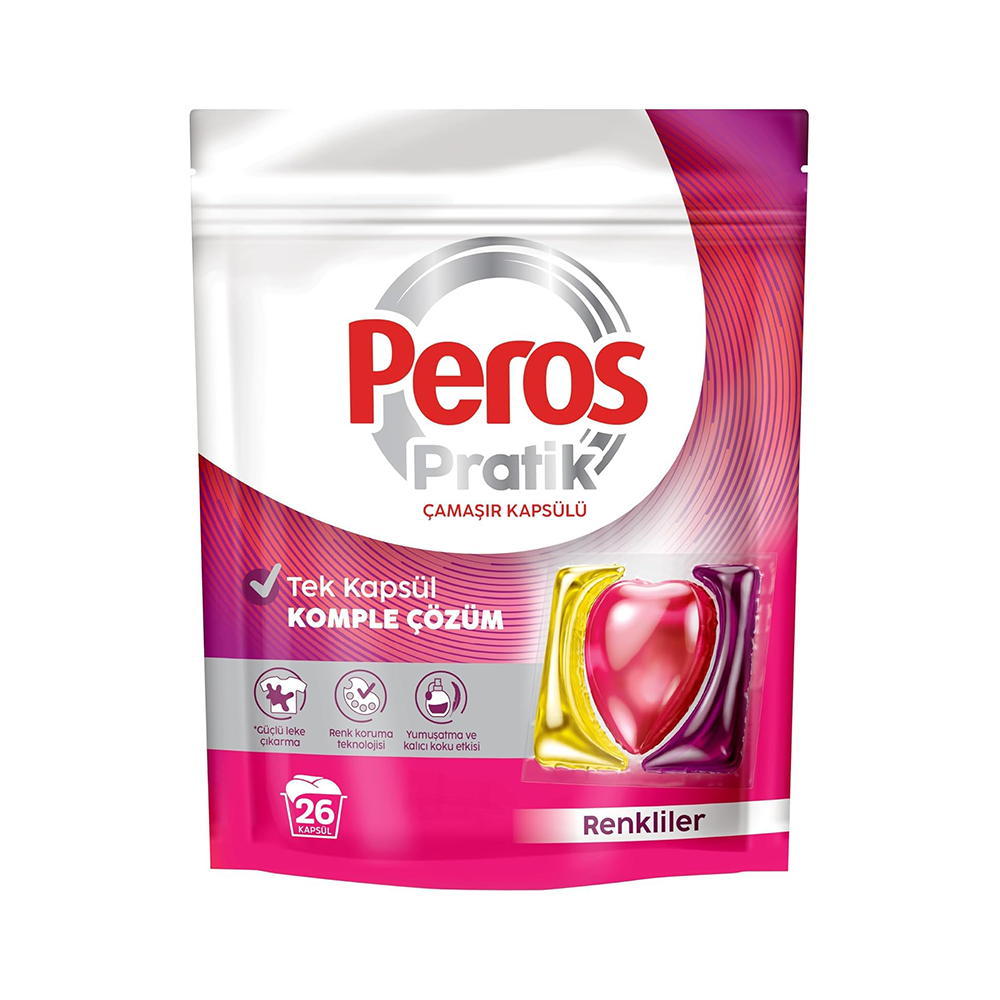 Peros Pratik Renkliler Çamaşır Kapsülü (26'lı)