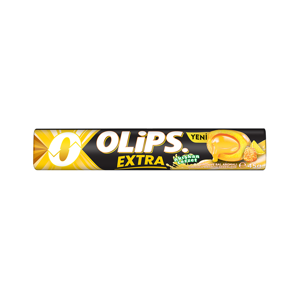 Olips Extra Limon ve Bal Aromalı Dolgulu Bonbon Şekerleme (45 g)