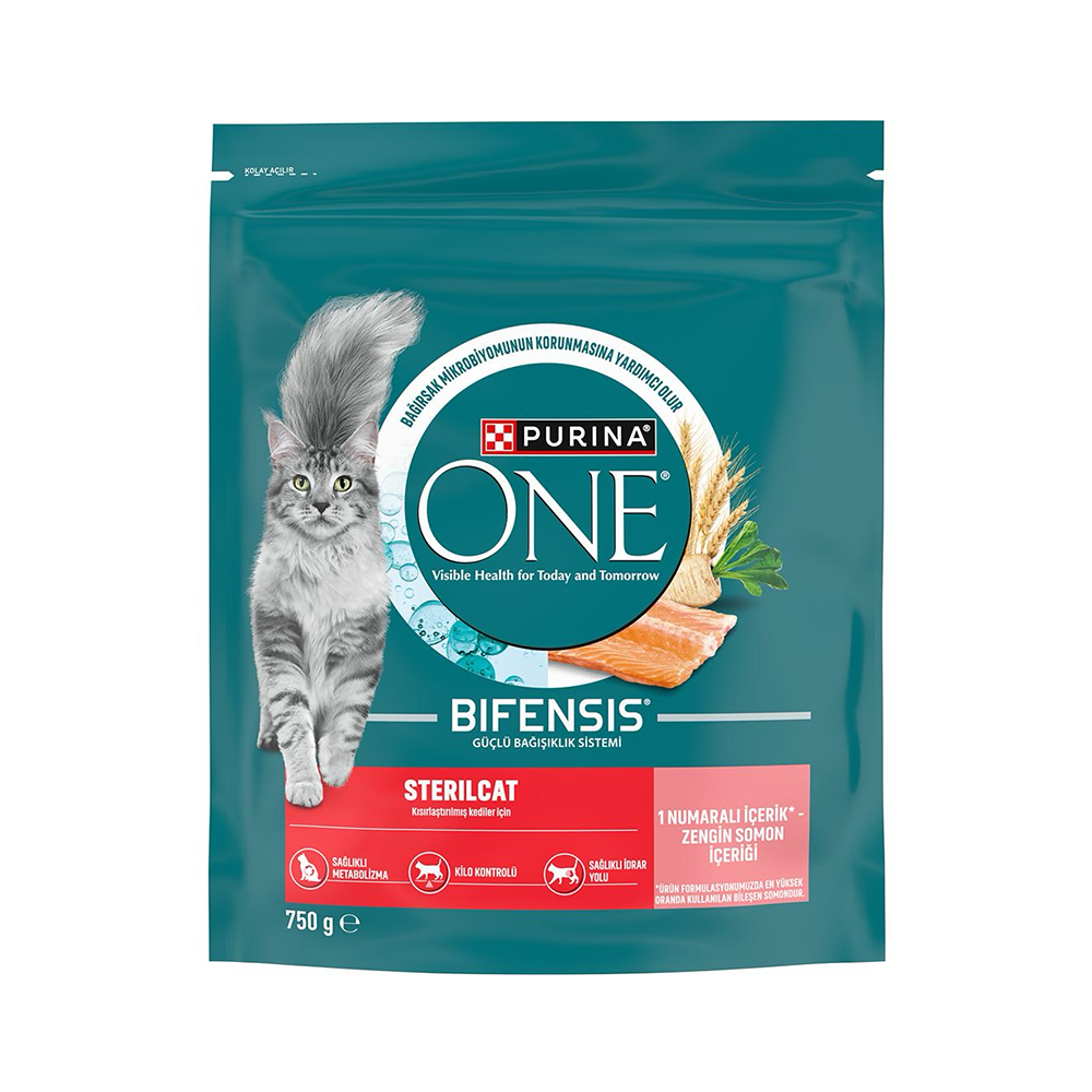 Purina One Somonlu Kısırlaştırılmış Kedi Maması (750 g)